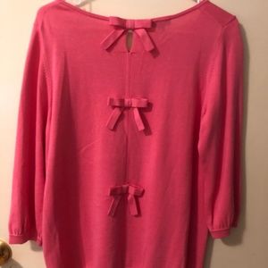 NWT-TALBOTS pink 3/4 sleeve light weight sweater